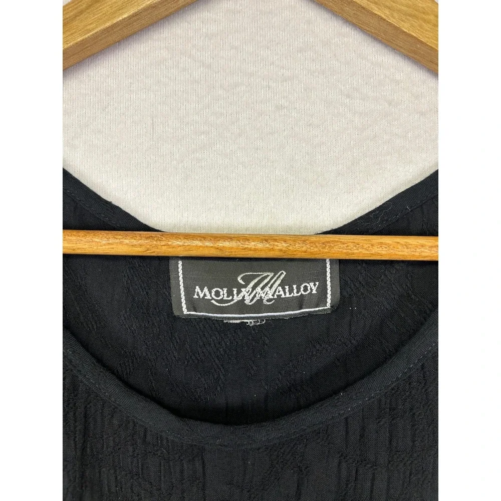 90s‎ Minimalist Molly Malloy Womens Large Black Textured Sleeveless Maxi Dress